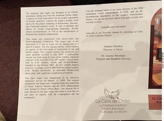 pipe organ description pamphlet