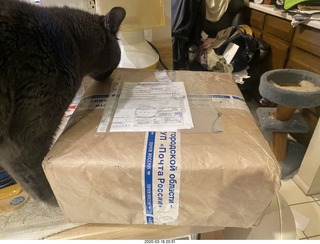 really well packed matryoshka-style tapes from Oleg in Russia with inspector Devin