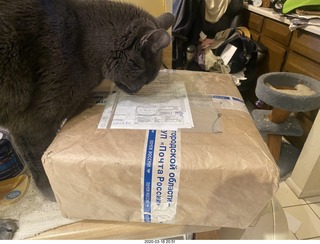 really well packed matryoshka-style tapes from Oleg in Russia with inspector Devin