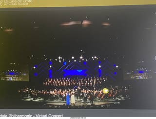 Scottsdale Philharmonic concert on monitor