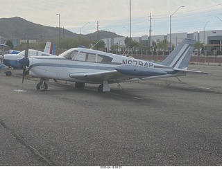 Piper Comanche on three flat tires