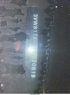 my VW Golf car key with the secret number