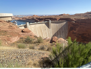 Page Airport (PGA) to Wahweap Marina run - Glen Canyon Dam Bridge view