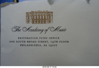 The Academy of Music restoration fund