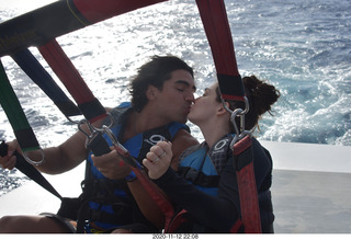 Anthony and Olga - Hawaii - parasailing