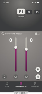 mismatched hearing aids screen on iPhone