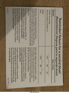 COVID-19 vaccination card