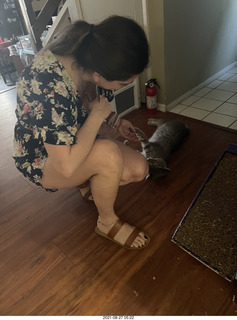 Didem and cat Potato