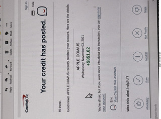 Your credit has posted for my friend's iPhone 12