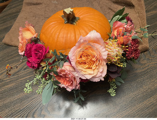pumpkin flower arrangement