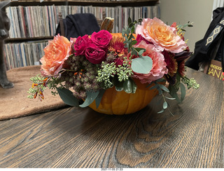 pumpkin flower arrangement