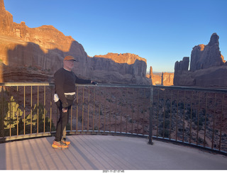 8 a19. Utah - Arches National Park - Park Avenue + Adam