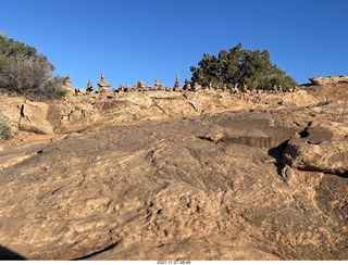 29 a19. Utah - Arches National Park cairn farm?