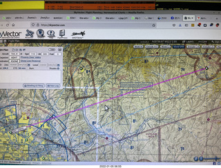 Trip to Show Low on Skyvector