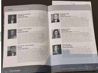 Phoenix Symphony Hall - opera Carmen program