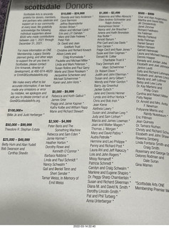 Scottsdale Arts - donation list