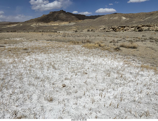 Page - Wahweap hoodoos - white stuff that isn't snow