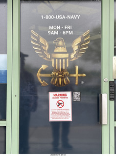 9 a1f. Navy recruiting - weapons prohibited