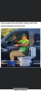 Facebook - fun picture of plumber's van