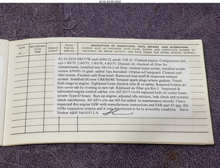 N8377W logbooks 2022-08-01 engine log