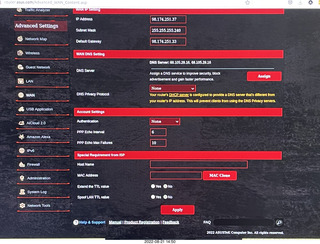 Rapture Router screen