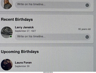 upcoming birthdays larry jansick wrong year