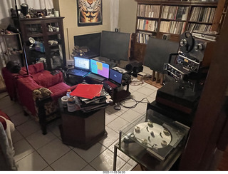 wide angle view of my hifi with my cat Devin