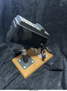 sam gave me a pedestal-mounted AMPS trial cell phone
