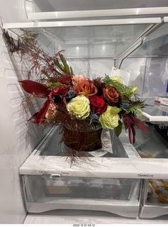 Happy  Birthday to me! Beautiful bouquet from olga and anthony in my 'fridge