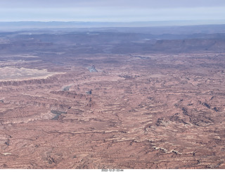 aerial - flight from moab to phoenix - Canyonlands National Park - Colorado River