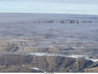 aerial - canyonlands - Green River, Desolation Canyon, Book Cliffs - thin clouds
