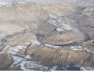 aerial - canyonlands - Green River, Desolation Canyon, Book Cliffs - thin clouds
