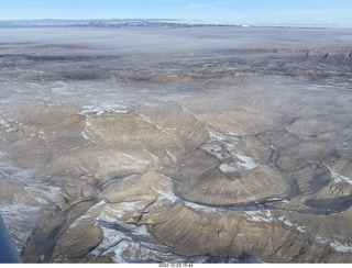 aerial - canyonlands - Green River, Desolation Canyon, Book Cliffs - thin clouds