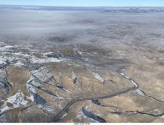 aerial - canyonlands - Green River, Desolation Canyon, Book Cliffs - thin clouds