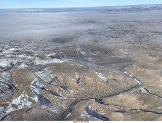 aerial - canyonlands - Green River, Desolation Canyon, Book Cliffs - thin clouds