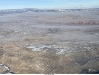 aerial - canyonlands - Green River, Desolation Canyon, Book Cliffs - thin clouds