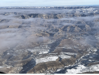 aerial - canyonlands - Green River, Desolation Canyon, Book Cliffs - thin clouds