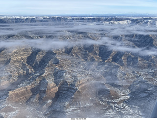 aerial - canyonlands - Green River, Desolation Canyon, Book Cliffs - thin clouds