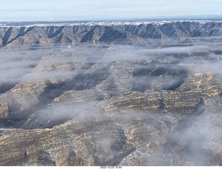 aerial - canyonlands - Green River, Desolation Canyon, Book Cliffs - thin clouds