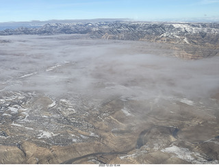 aerial - canyonlands - Green River, Desolation Canyon, Book Cliffs - thin clouds