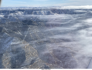 aerial - canyonlands - Green River, Desolation Canyon, Book Cliffs - thin clouds