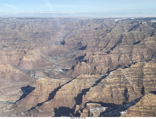 aerial - canyonlands - Green River, Desolation Canyon, Book Cliffs - thin clouds