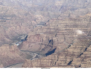 aerial - canyonlands - Green River, Desolation Canyon, Book Cliffs - thin clouds