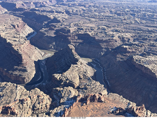 aerial - Canyonlands Confluence where Colorado and Green Rivers meet