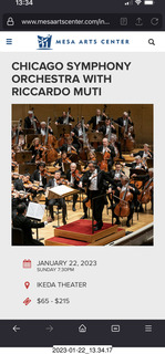 Mesa Arts Center- Chicago Symphony with Riccardo Muti advertisement