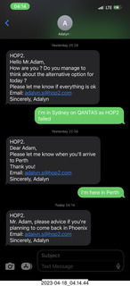 45 a1s. HOP2 text messages
