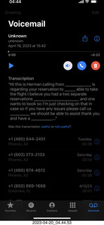 47 a1s. voicemail unknown (HOP2) to call back ?