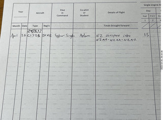 76 a1s. my logbook entry