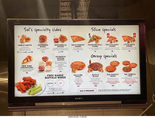 321 a1s. New Zealand - Auckland - New York pizza menu