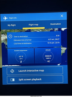 347 a1s. airline in-flight map